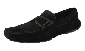 Steady Lane durable soles Prada Men's Black Leather Penny Loafer Loafers 2DD155