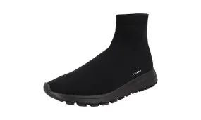 Prada Men's Black Sock High-Top Sneaker 4T3478 Energy Return Compound