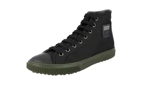 Snug Heel Lock Fit Fresh Air Prada Men's Black Stratus High-Top Sneaker 4T3218