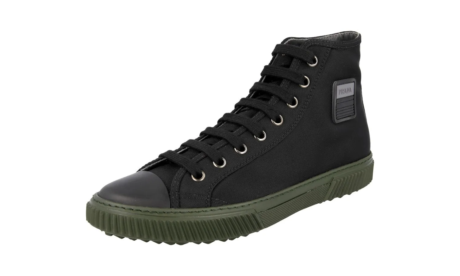 Snug Heel Lock Fit Fresh Air Prada Men's Black Stratus High-Top Sneaker 4T3218