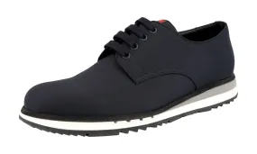 Prada Men's Blue Lace-up Shoes 4E2502 High Quality Material Classic Feel