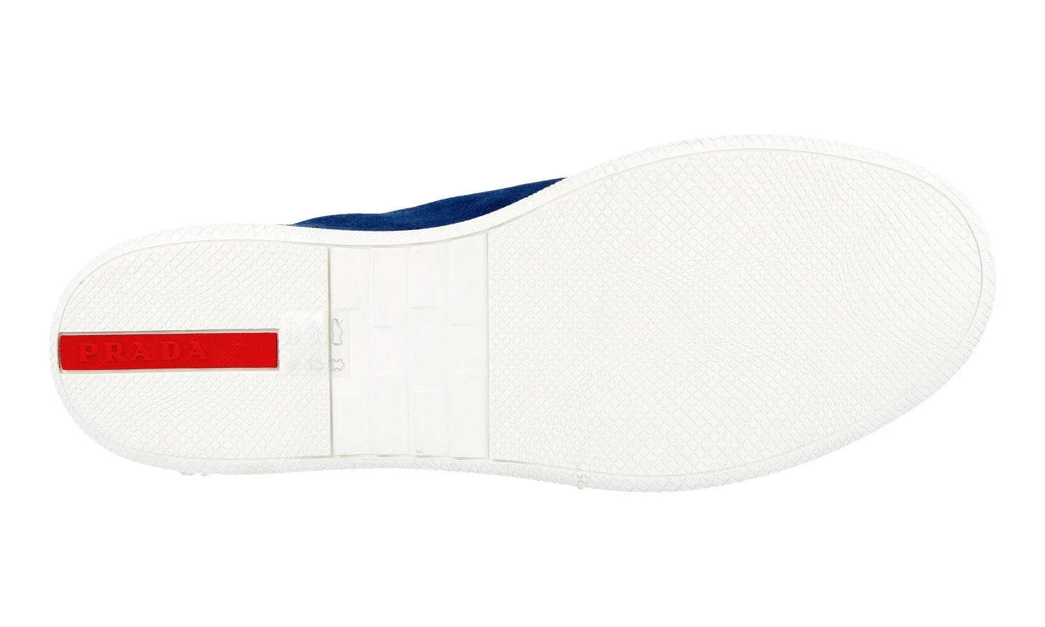 Home Style Adjustable Fit System Prada Men's Blue Leather High-Top Sneaker 4T3149