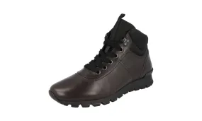 Prada Men's Brown Leather High-Top Sneaker 4T3040 zip Arch Stabilization