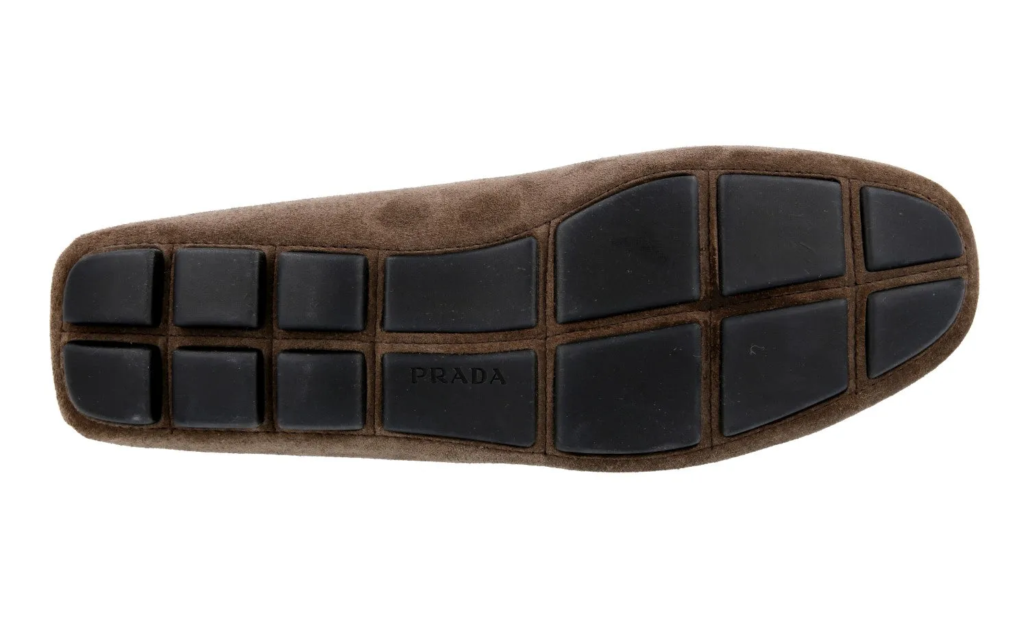Clear Path Lane Lawyer Attire Prada Men's Brown Leather Logo Loafers 2DD159