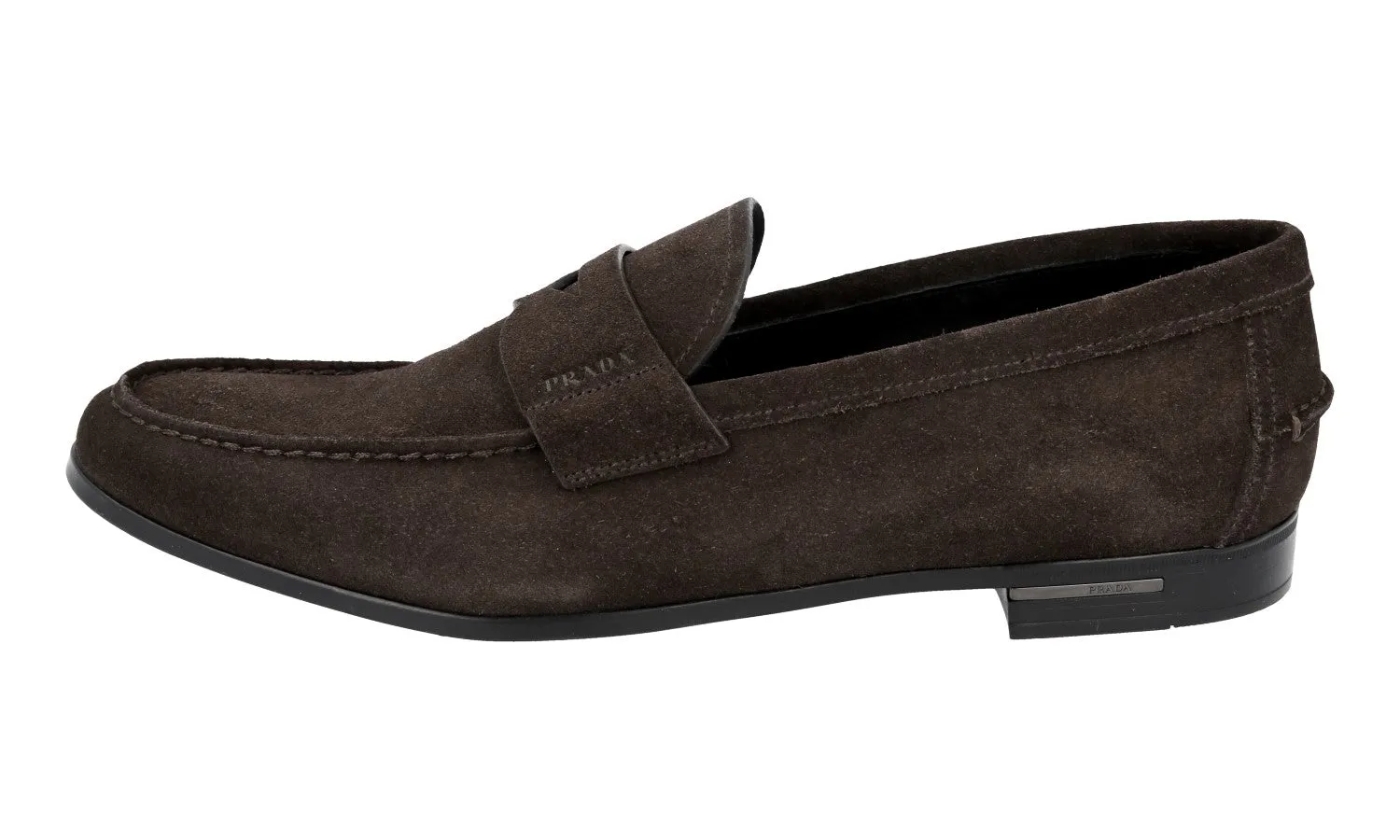 Urban Cool Sole True Prada Men's Brown Leather Penny Loafers 2DA119