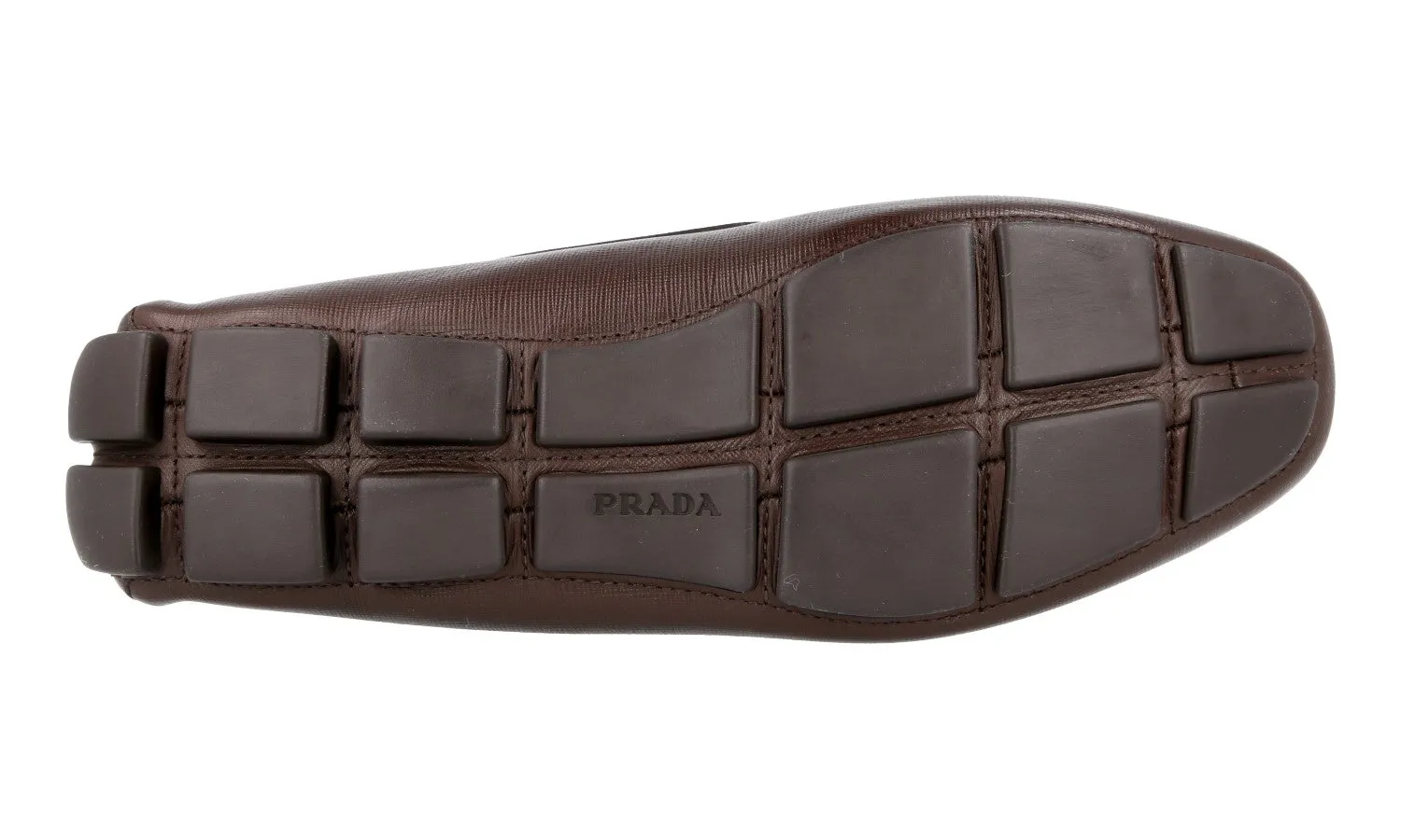 Prada Men's Brown Saffiano Leather Croc Driving Loafer Loafers 2DD151 Elegant Fit