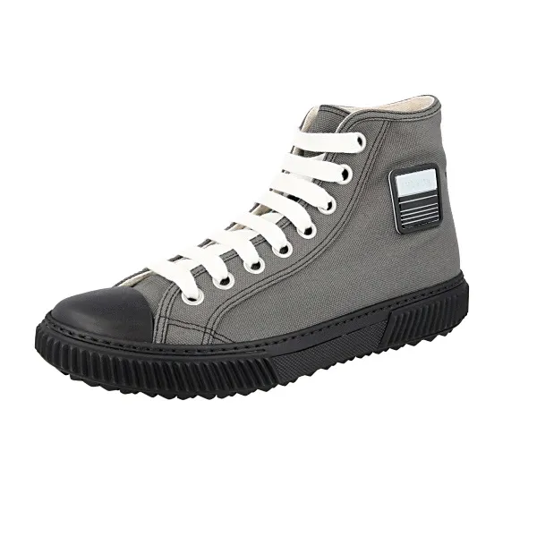 waterproof membrane Classic Control Prada Men's Grey Stratus High-Top Sneaker 4T3218