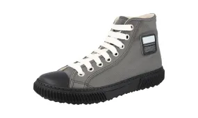Prada Men's Grey Stratus High-Top Sneaker 4T3218 Active Movement