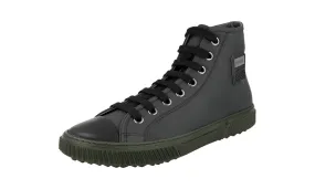 All Activity Prada Men's Grey Stratus High-Top Sneaker 4T3218