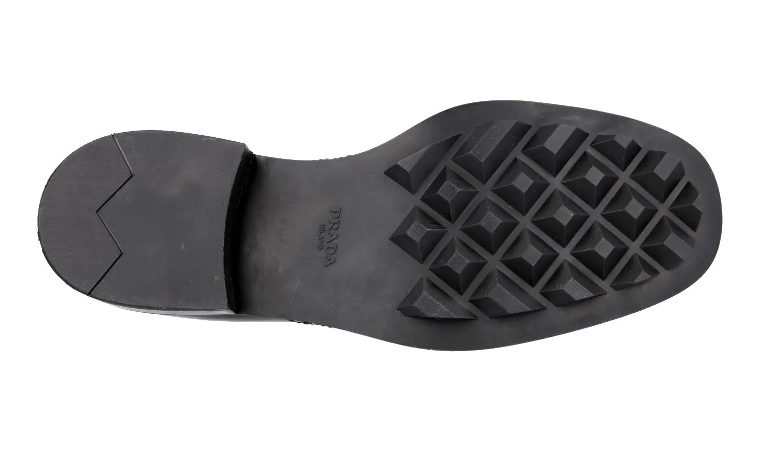 Edge Shade Stable Pace Prada Men's Grey welt-sewn Leather Full Brogue Lace-up Shoes 2EG217