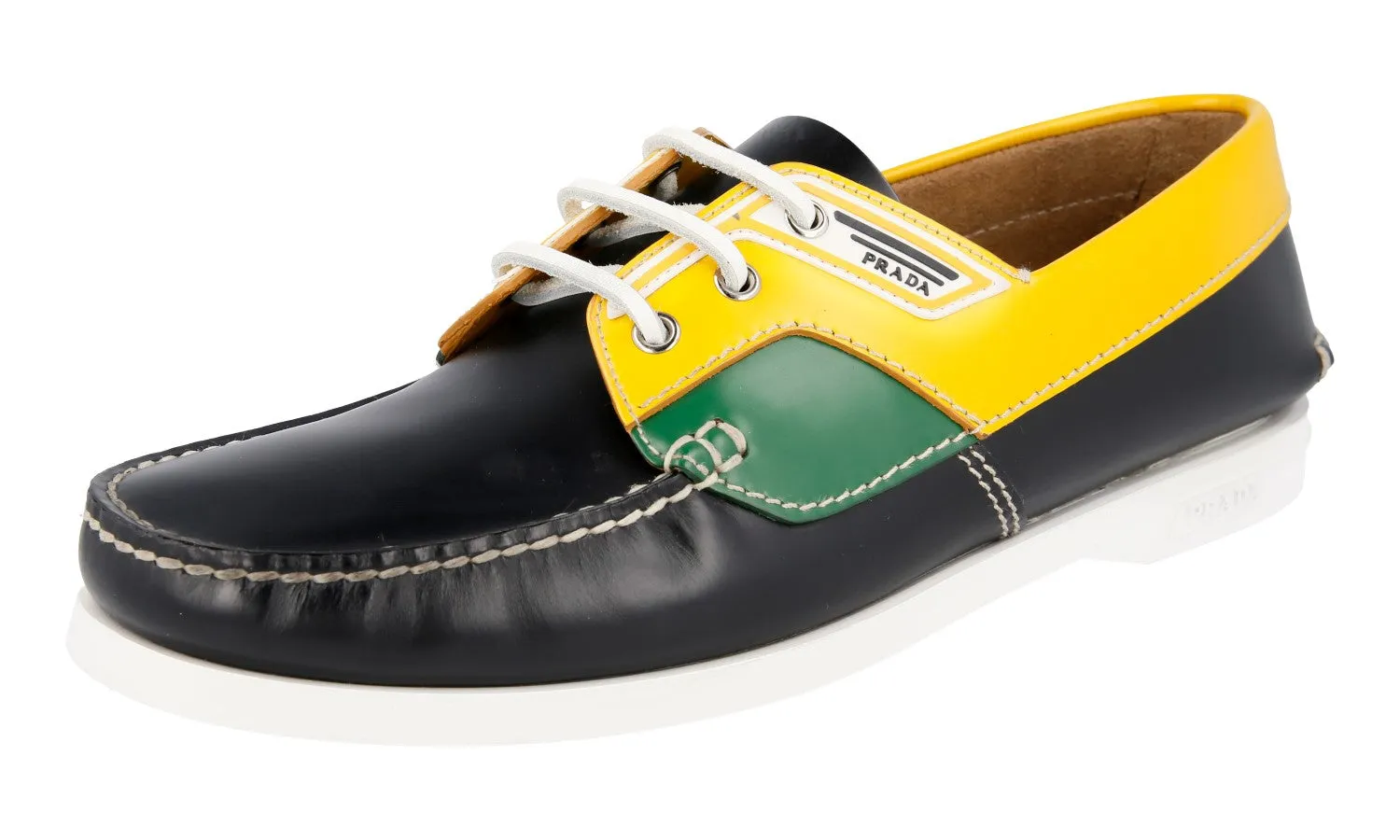 Prada Men's Multicoloured Brushed Spazzolato Leather Lace-up Shoes 2EG270 Stage Fit Tailored Vibe