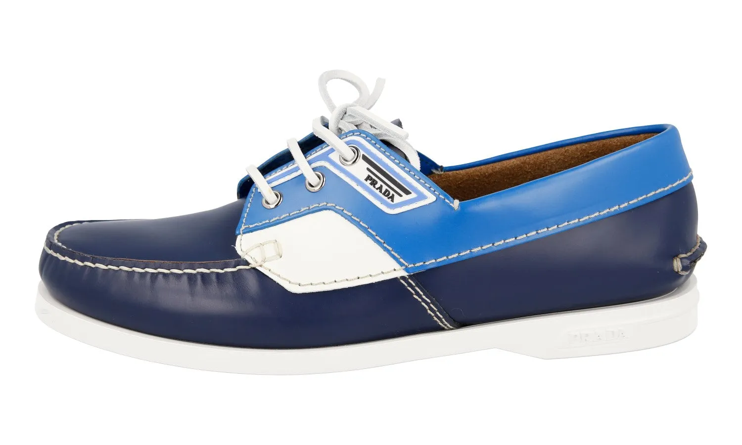 Prada Men's Multicoloured Leather Lace-up Shoes 2EG270 Luxe Line