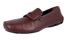 Relaxed Shoes Prada Men's Red Saffiano Leather Driving Loafers 2DD151