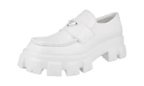 Stone Lane Street Food Prada Men's White Brushed Spazzolato Leather Monolith Loafers 2DE129