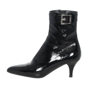 Energy Walk Flexible Sole Prada Patent Leather Ankle Boots