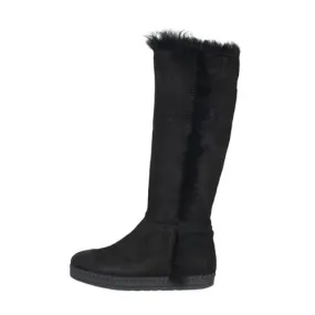 Prada Shearling Suede Tall Boots Foam Lining Trail Running