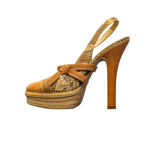 Prada snakeskin slingback pumps Adjustable Fit
