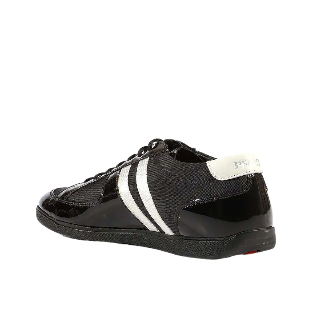 Prada Sneakers Sports Men's Shoes Black & Silver 4E1806 (PRM66) Event Mode