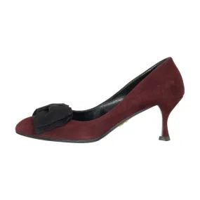 Prada Suede Bow Pumps Lightweight Form Road Trip
