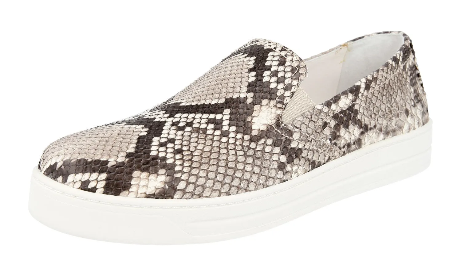 cushioning technology Prada Women's Beige Leather Slip-on Sneaker 3S5802