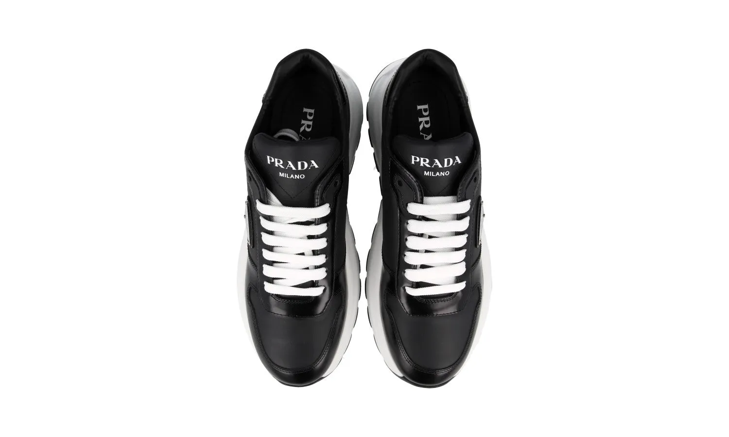 Weekend Mood Prada Women's Black Brushed Spazzolato Leather Prax01 Sneaker 1E804M