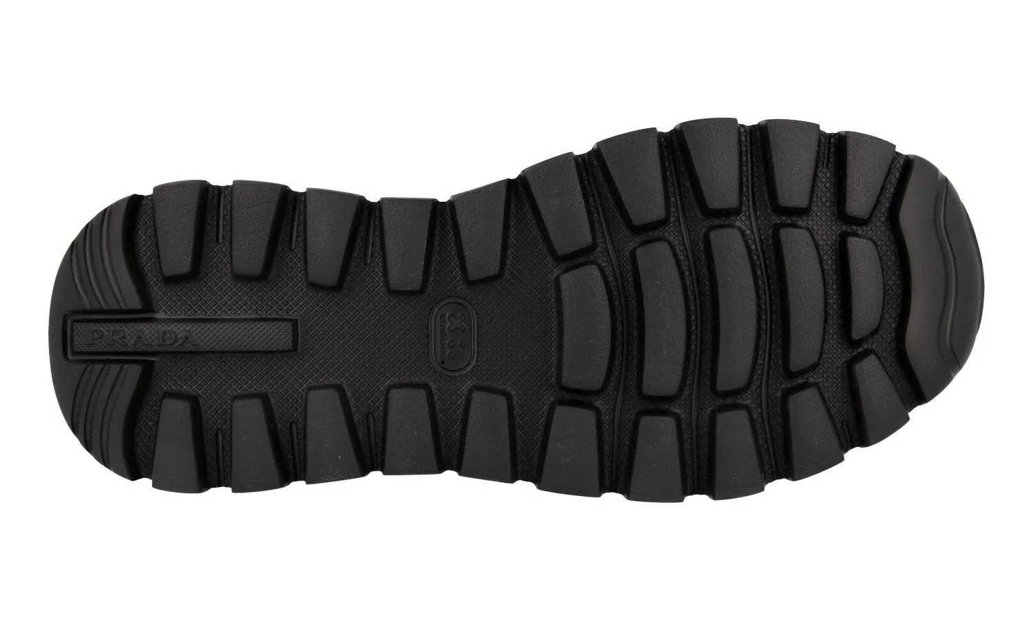 Prada Women's Black Brushed Spazzolato Leather Prax01 Sneaker 1E804M Comfort Fit Upper