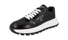 No Hassle Cross Walk Prada Women's Black Brushed Spazzolato Leather Prax01 Sneaker 1E804M