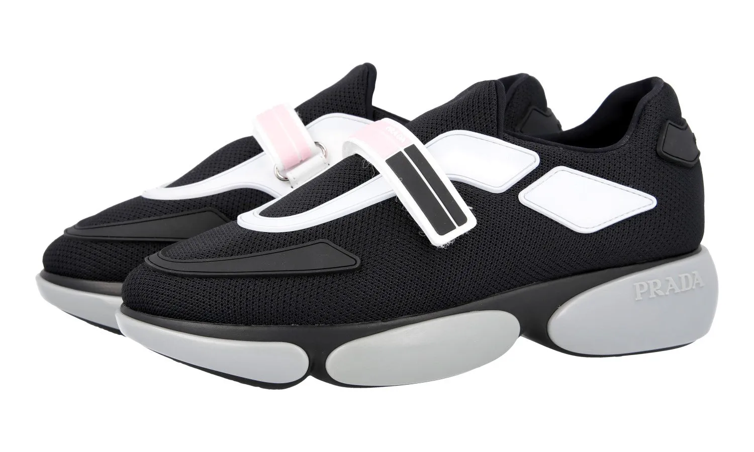 Prada Women's Black Cloudbust Sneaker 1E293I Comfort Reinforcement