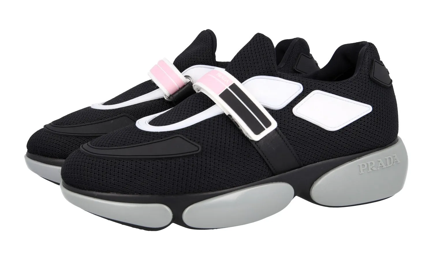 Prada Women's Black Cloudbust Sneaker 1E293I Structured Fit Stable Grip