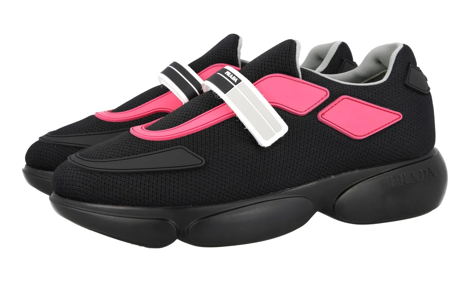 Prada Women's Black Cloudbust Sneaker 1E293I Weekend Comfort