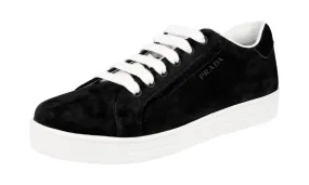 Prada Women's Black Leather Avenue District Sneaker 1E535L Hydrophobic coating