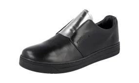 Prada Women's Black Leather Sneaker 3S6047 Rolling Transition