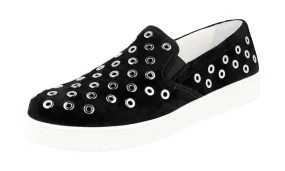 Precision Edge Design Quick Errands Prada Women's Black Leather Sneaker 3S6159