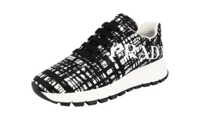 Prada Women's Black Matchrace Sneaker 1E552L Padded Ankle