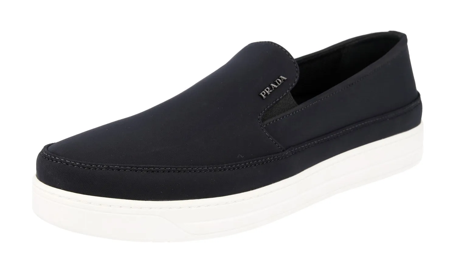 Prada Women's Black Neoprene Slip-on Sneaker 3S5940 Breath Walk
