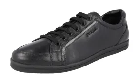 Prada Women's Black Saffiano Leather Sneaker 3E5892 Eco Friendly Foam