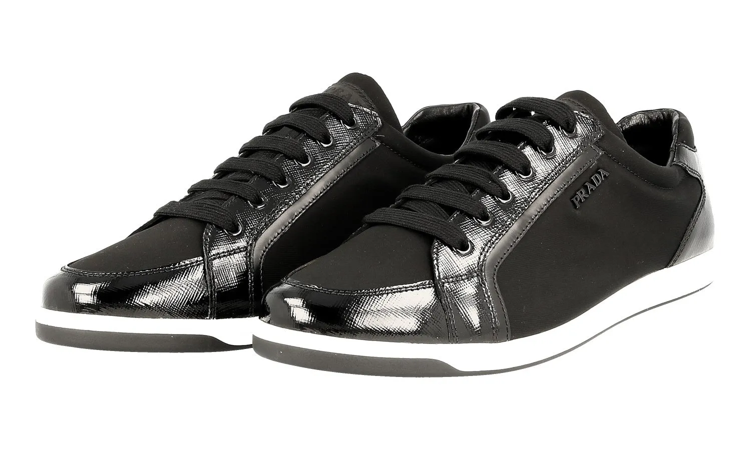 Torsion Stability Plate Prada Women's Black Saffiano Leather Sneaker 3E5892