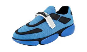 Prada Women's Blue Cloudbust Sneaker 1E293I Non Restrictive Collar Padding