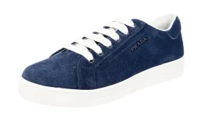 NonSlip Prada Women's Blue Leather Avenue District Sneaker 1E535L