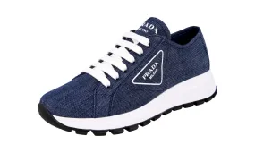 Prada Women's Blue Prax01 Denim Sneaker 1E685M Quick Drying Technology Comfortable Walk
