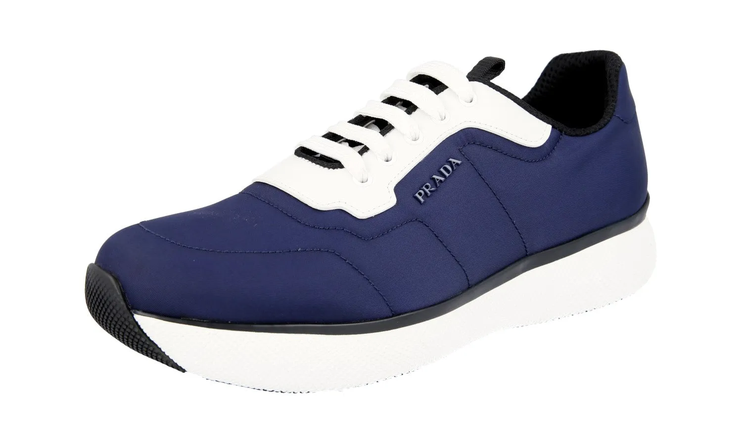Prada Women's Blue Sneaker 1E3591 Memory Foam Comfort Socks