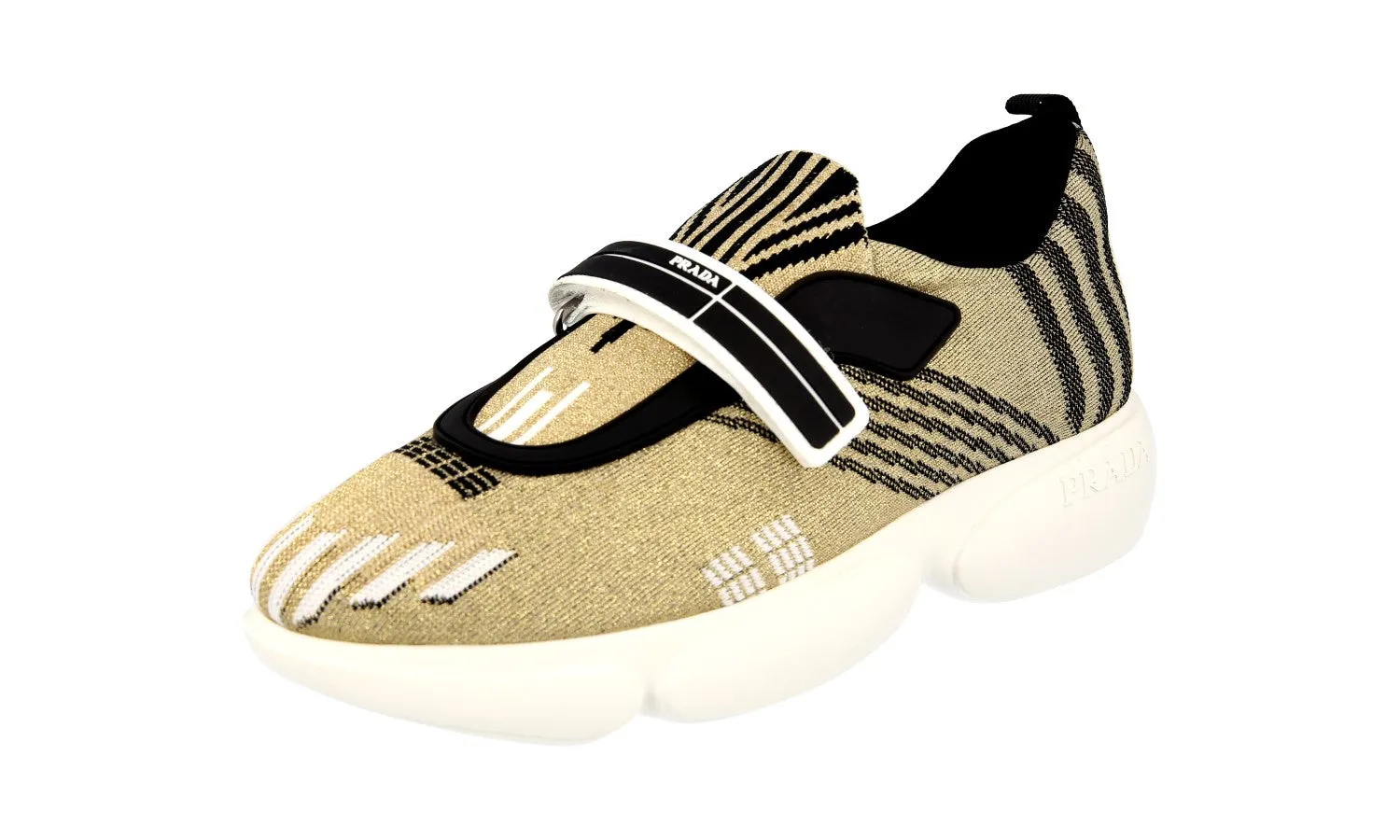 Modern Vibe Prada Women's Gold Cloudbust Sneaker 1E651I