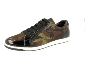 Casual traction Prada Women's Green Saffiano Leather Sneaker 3E5892