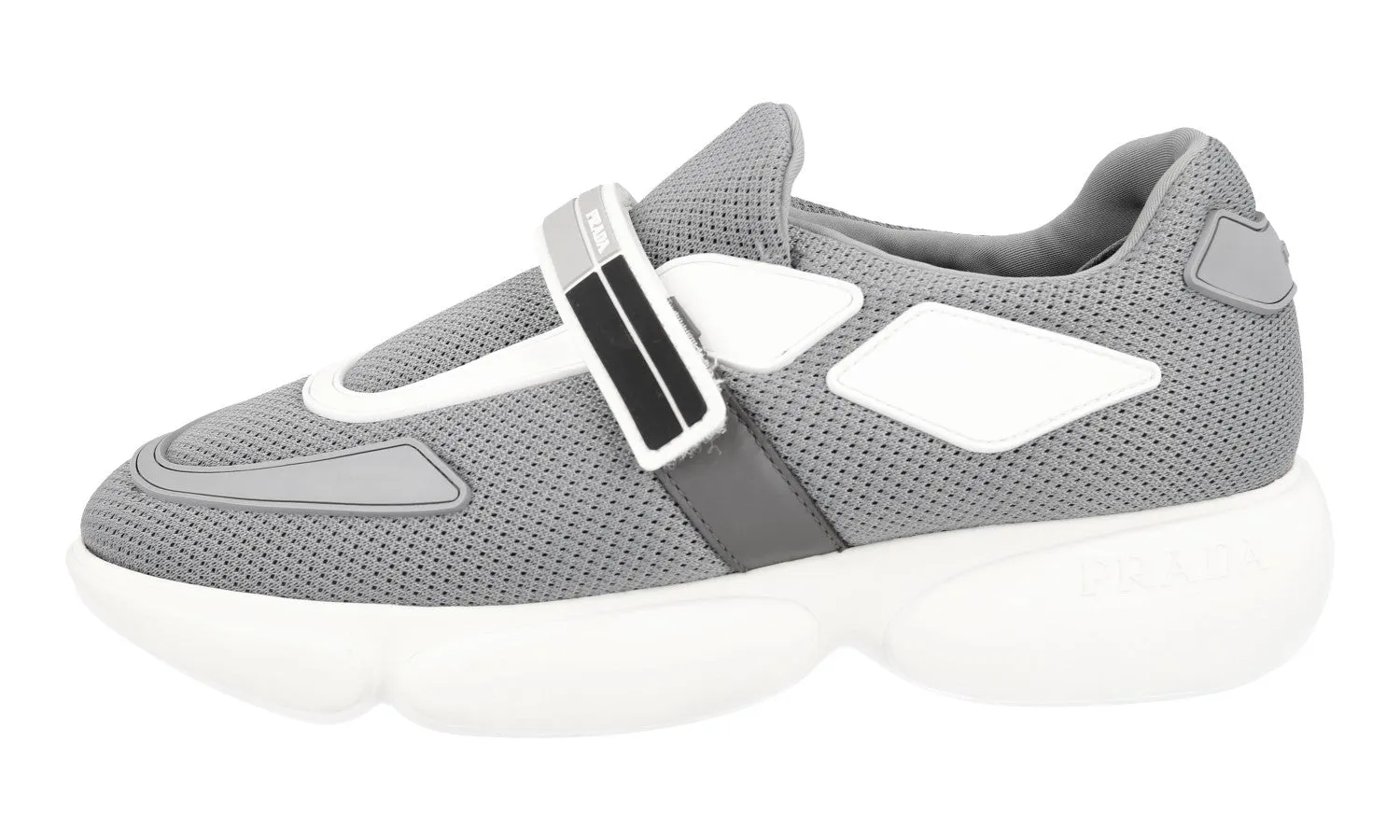 Refined touch Structured Feel Prada Women's Grey Cloudbust Sneaker 1E293I