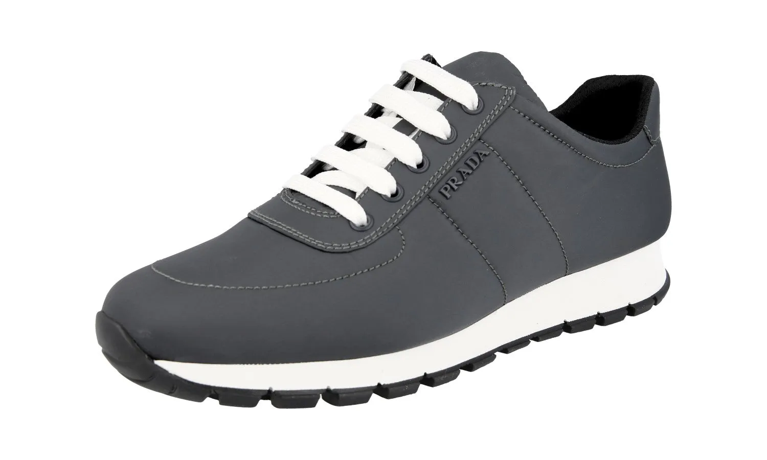 Prada Women's Grey Matchrace Sneaker 3E6386 Lightweight Cushion Non Toxic Components