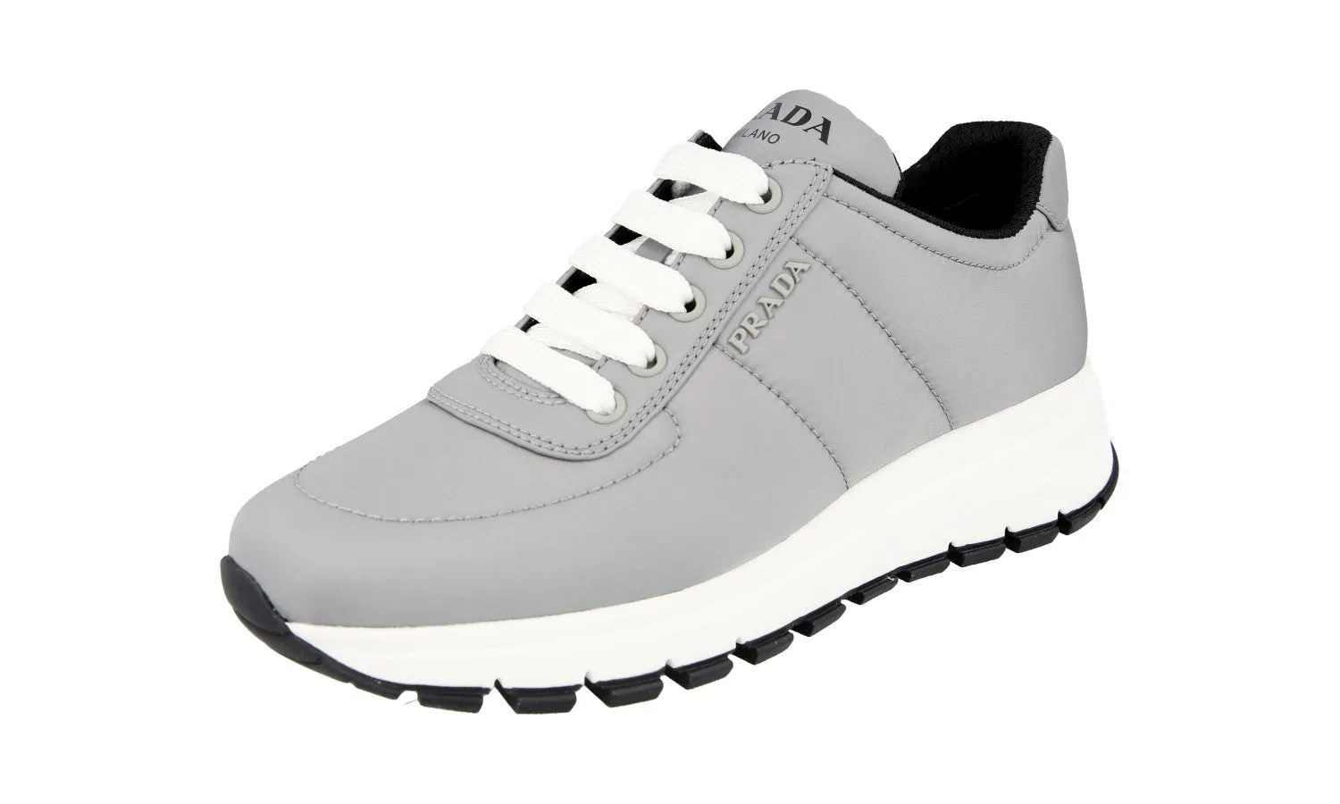 Prada Women's Grey Sneaker 1E553L Fashion Appeal