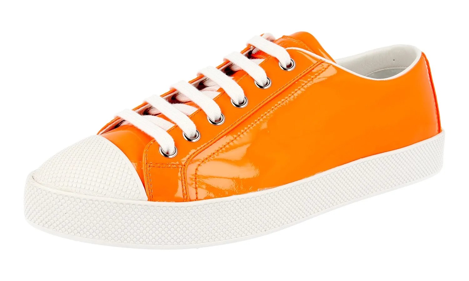 Modern Trend Prada Women's Orange Leather Sneaker 3E6202