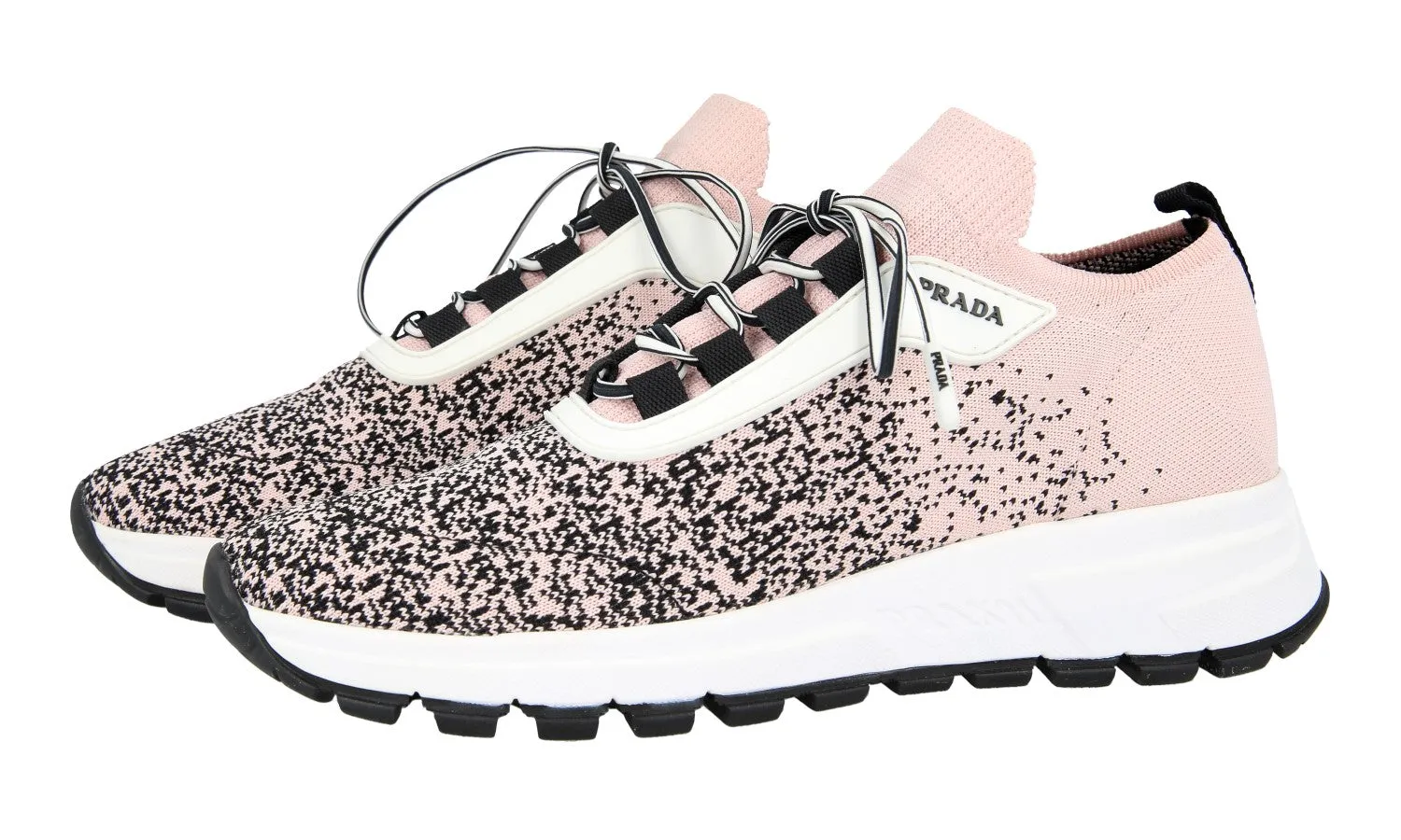 Narrow Toe Box Classic Design Prada Women's Pink Prax01 Sneaker 1E246L