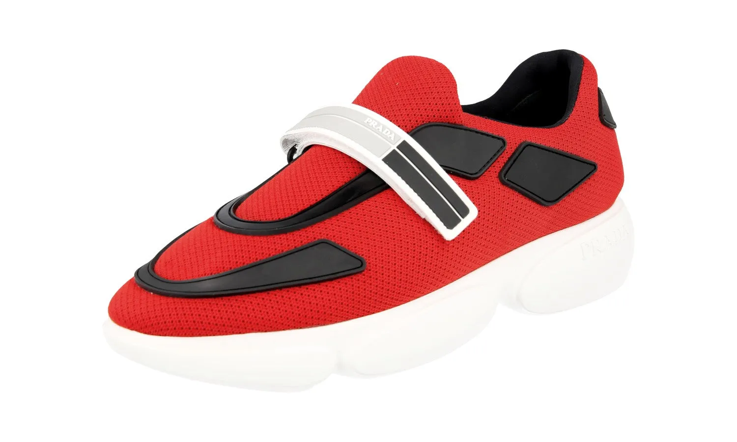 Prada Women's Red Cloudbust Sneaker 1E293I Firm Cushion
