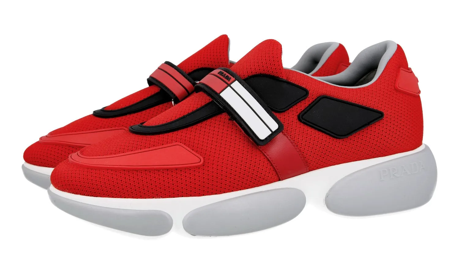 Prada Women's Red Cloudbust Sneaker 1E293I Cushioned ride Cooling Effect